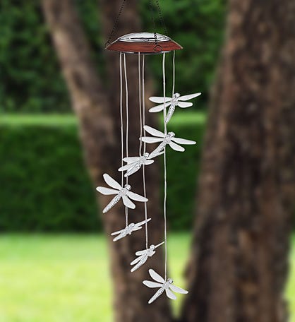 Solar Color Changing Dragonfly Chime